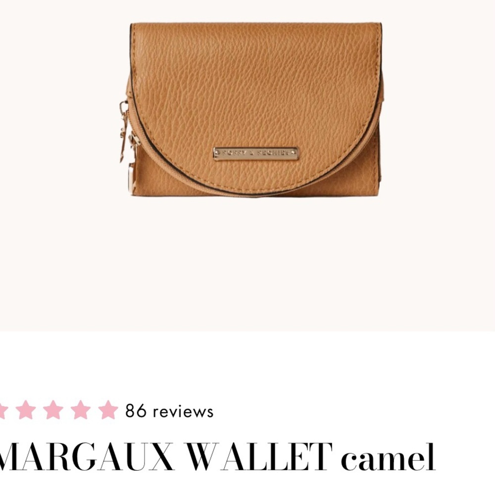 Poppy and Peonies Margaux Camel Leather Wallet